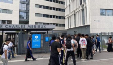 Les élèves du lycée du Docteur Charles Mérieux avant de commencer le bac