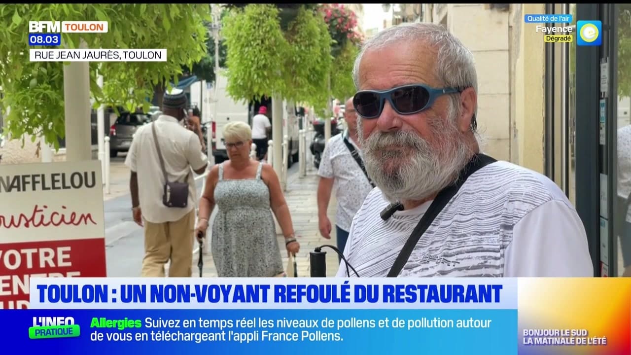 Toulon, un non-voyant refoulé du restaurant