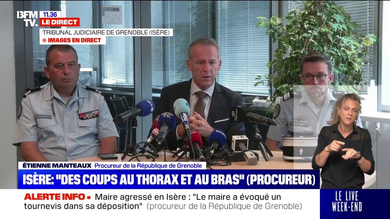 "Le mis en cause est un homme âgé de 60 ans", indique Étienne Manteaux, procureur de la République de Grenoble