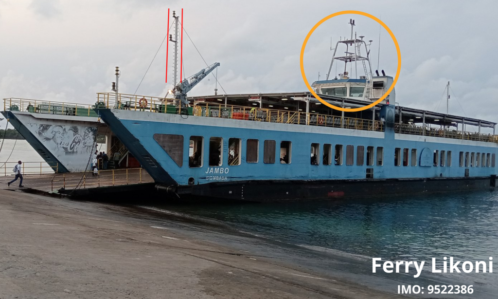Photo du Likoni, identifiable grâce à plusieurs éléments techniques.