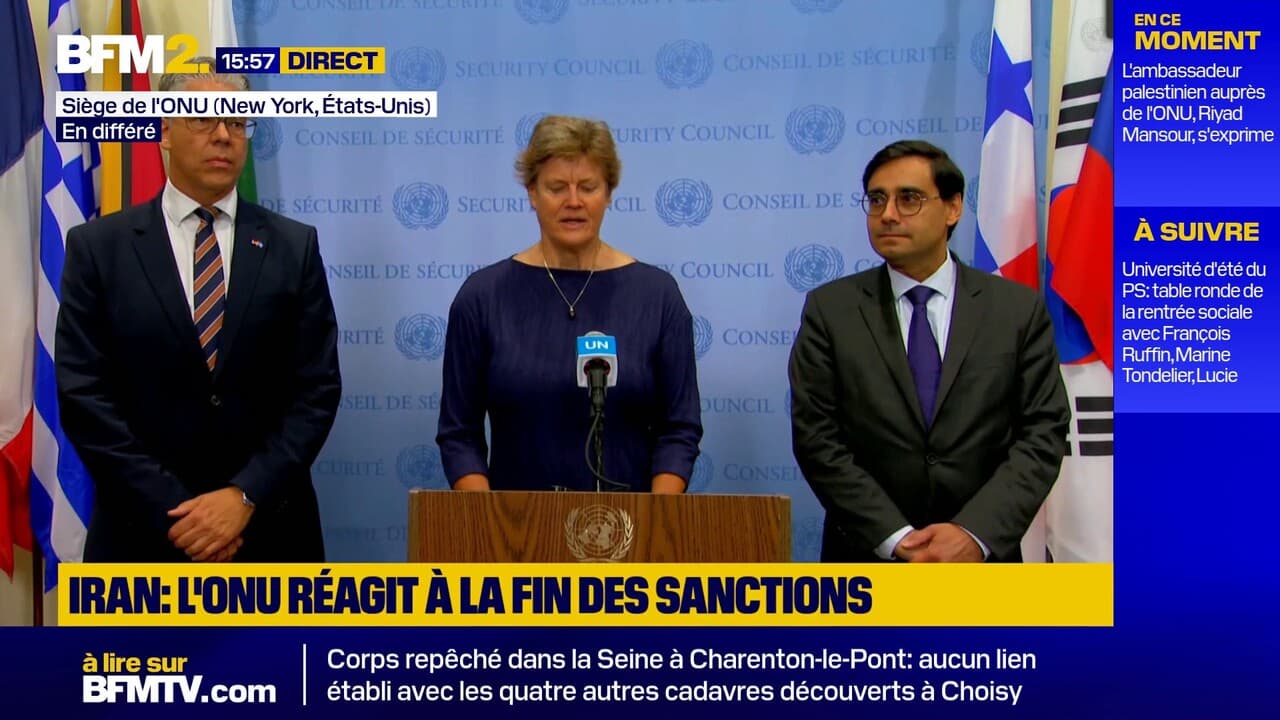 "notre offre de prolongation reste sur la table", annoncent le Royaume-Uni, la France et l’Allemagne qui maintiennent leur offre pour éviter le retour des sanctions contre l’Iran #BFM2