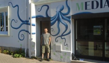 Avec sa fresque octopode, cet artiste local rend hommage à Jules Verne