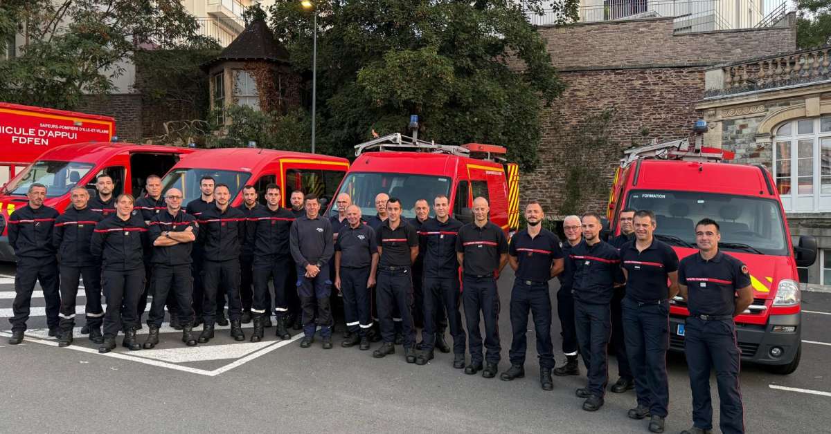 INCENDIES DANS LE SUD : LES POMPIERS RENNAIS EN RENFORT