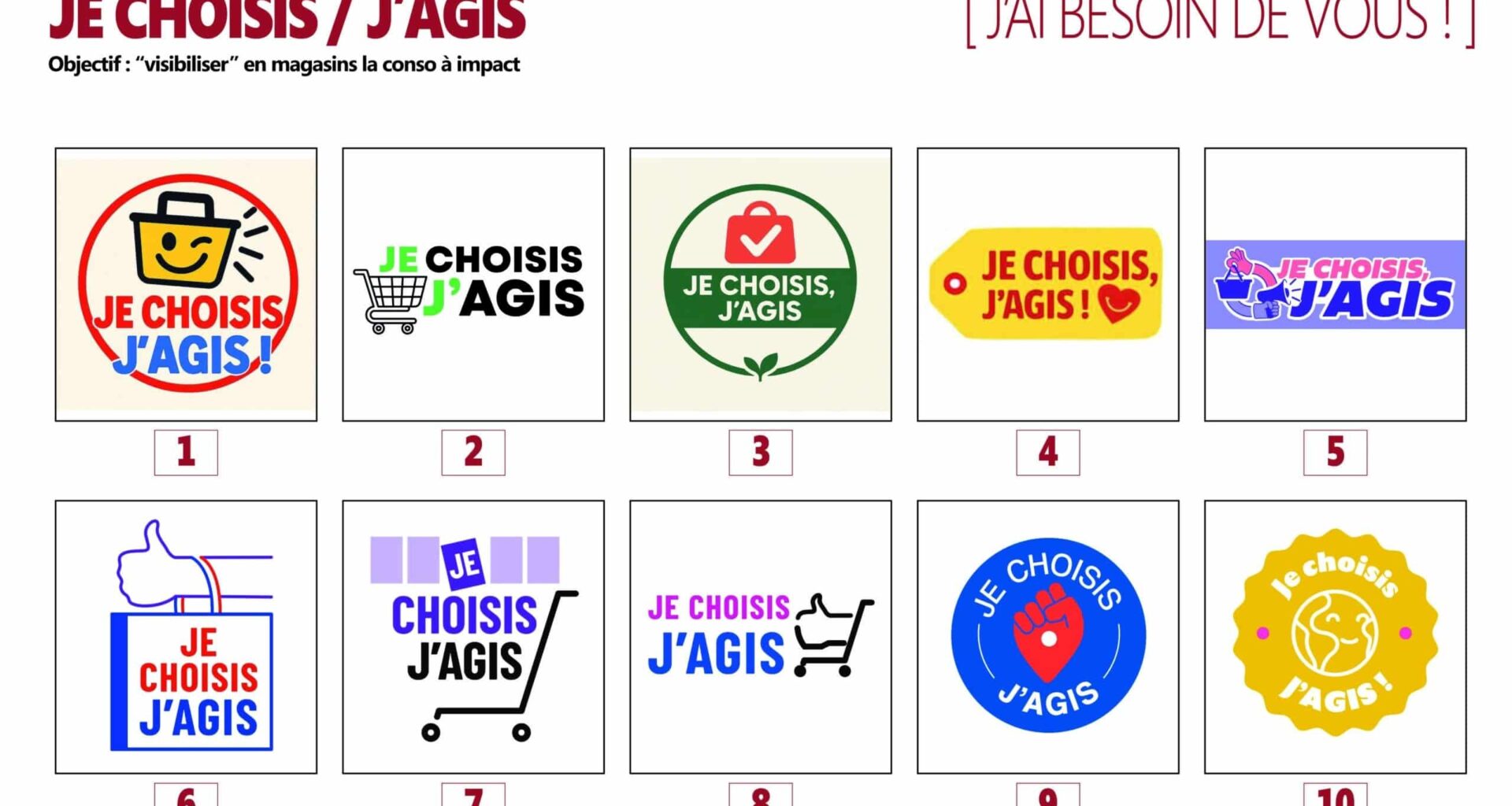 JE CHOISIS / J'AGIS : j'ai besoin de vous !