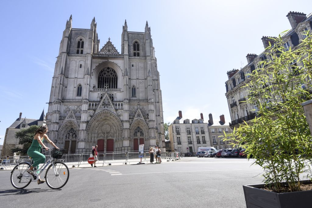 La cathédrale de Nantes doit rouvrir partiellement ses portes le 29 septembre prochain, cinq ans après l'incendie criminel. Photo © Sebastien SALOM-GOMIS/SIPA