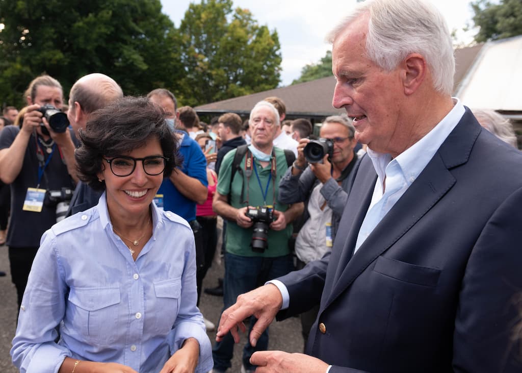 Rachida Dati et Michel Barnier rencontrent Les Jeunes Republicains au Parc Floral de Paris le 4 septembre 2021 © Jacques Witt/SIPA
