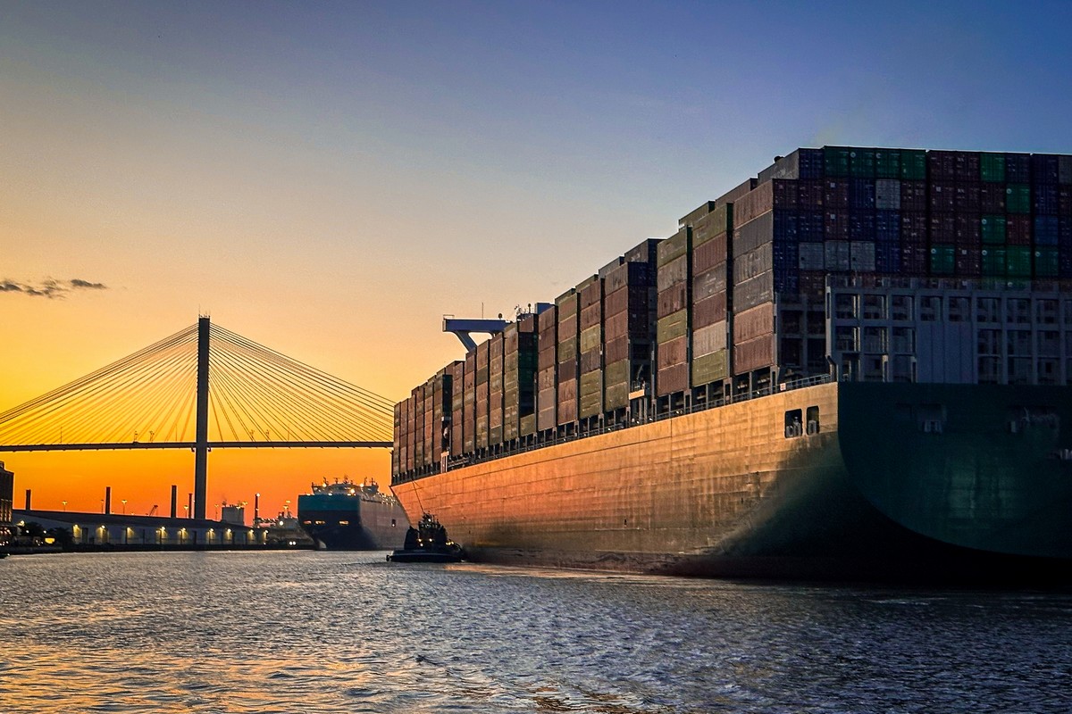 Le port de Savannah, sur la cote est des Etat-Unis, est un des principaux ports de conteneurs américains