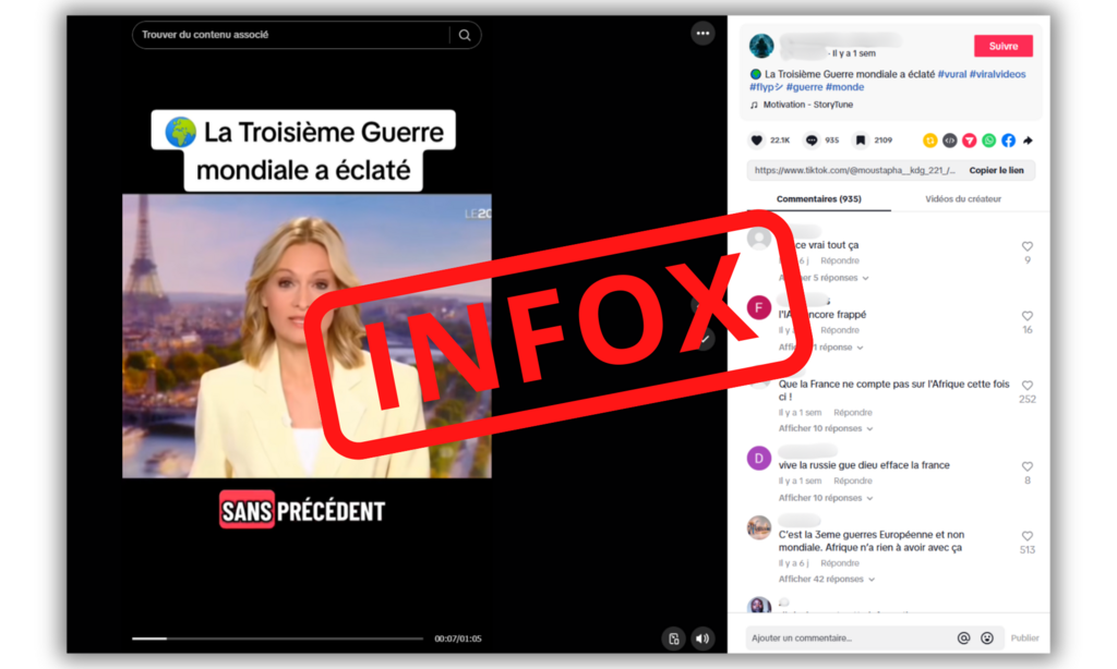 L'infox dépasse le million de vues, rien que sur TikTok.