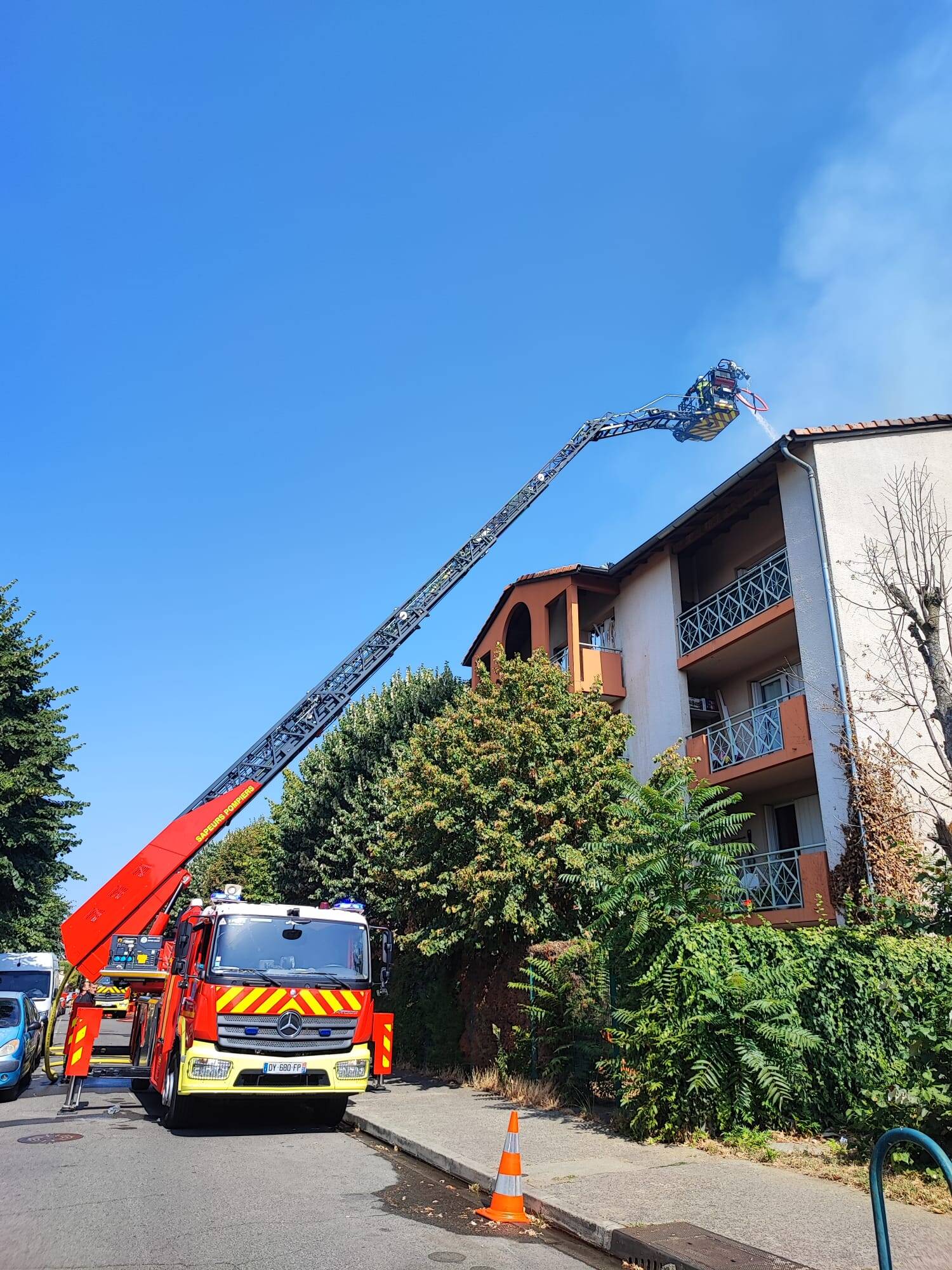 Incendie dans un immeuble situé passage Bailly, sur la commune de Toulouse