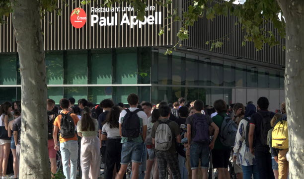 Avec leurs prix attractifs, les restaurants universitaires sont parfois victimes de leur succès (ici, le resto U Paul Appell sur le campus de l' Esplanade, à Strasbourg, en 2023). Archives Cédric Joubert