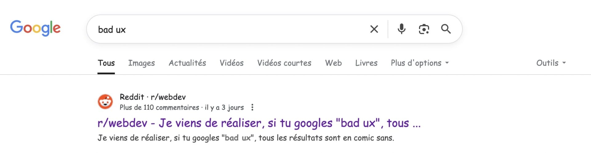 Bad Ux Google