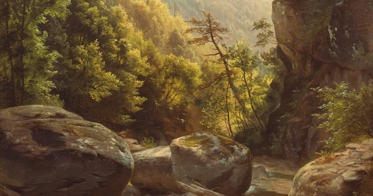 Un paysage d'Harriet Cany Peale pour the Museum of American Art