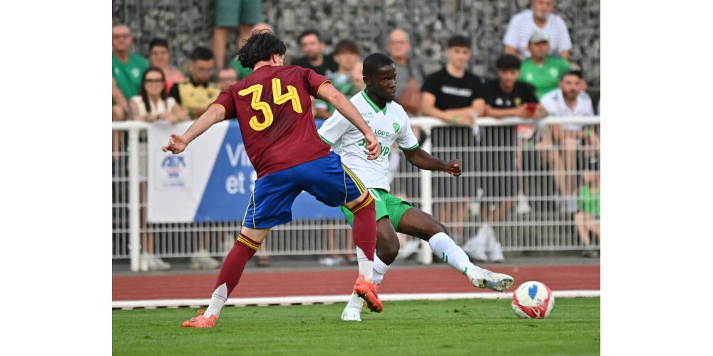 Buteur en fin de rencontre face au Servette FC, Augustine Boakye est, pour l'heure, le dernier buteur stéphanois de cette préparation. Photo Charly Jurine