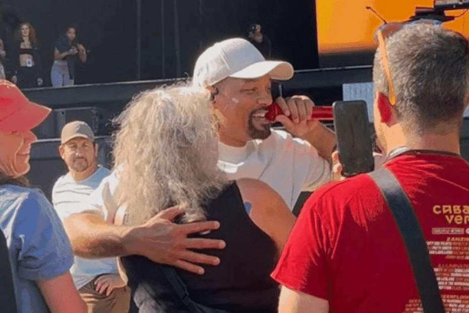 Will Smith prend les bénévoles du Cabaret Vert dans ses bras