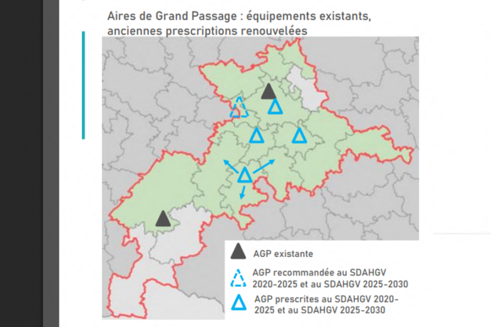 Voici où sont ciblées les futures aires de grand passage pour 2025-2030.