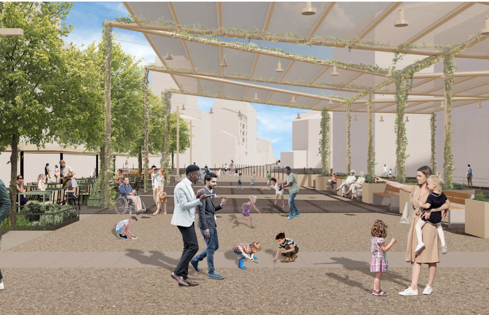Voici le projet final, de ce à quoi va ressembler la place Arnaud Bernard. 