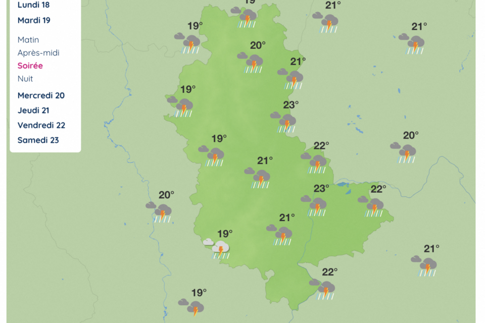 La soirée de mardi s'annonce aussi orageuse à Lyon et sur le département du Rhône.