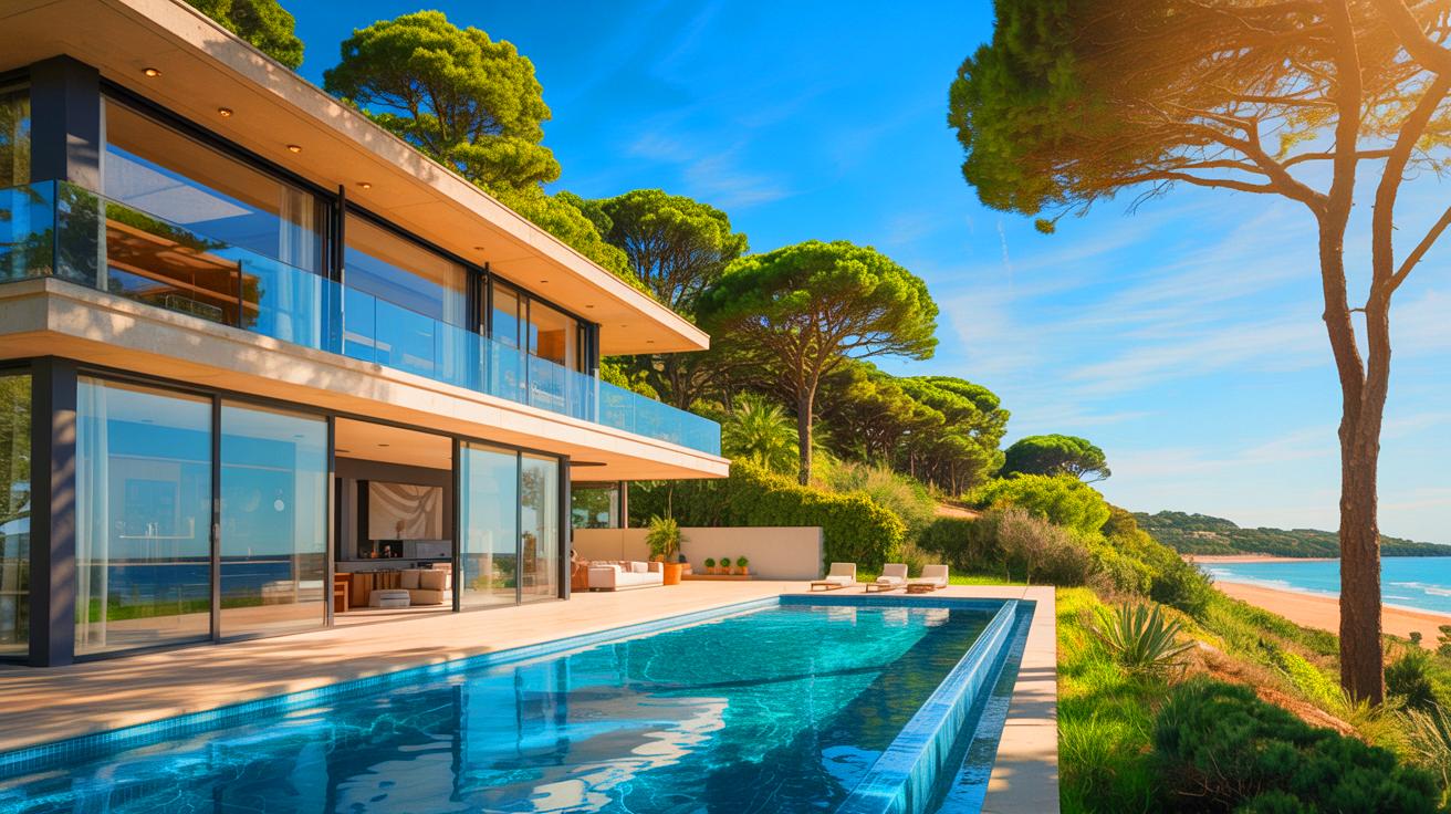 Illustration de la villa d'Antoine Dupont au bassin d'Arcachon.