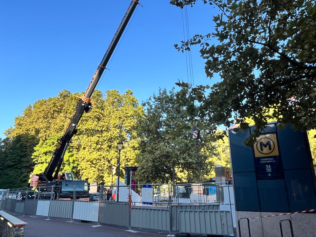 L'IMAGE. En plein centre de Toulouse, un chantier de plusieurs semaines lancé dans cette station de métro