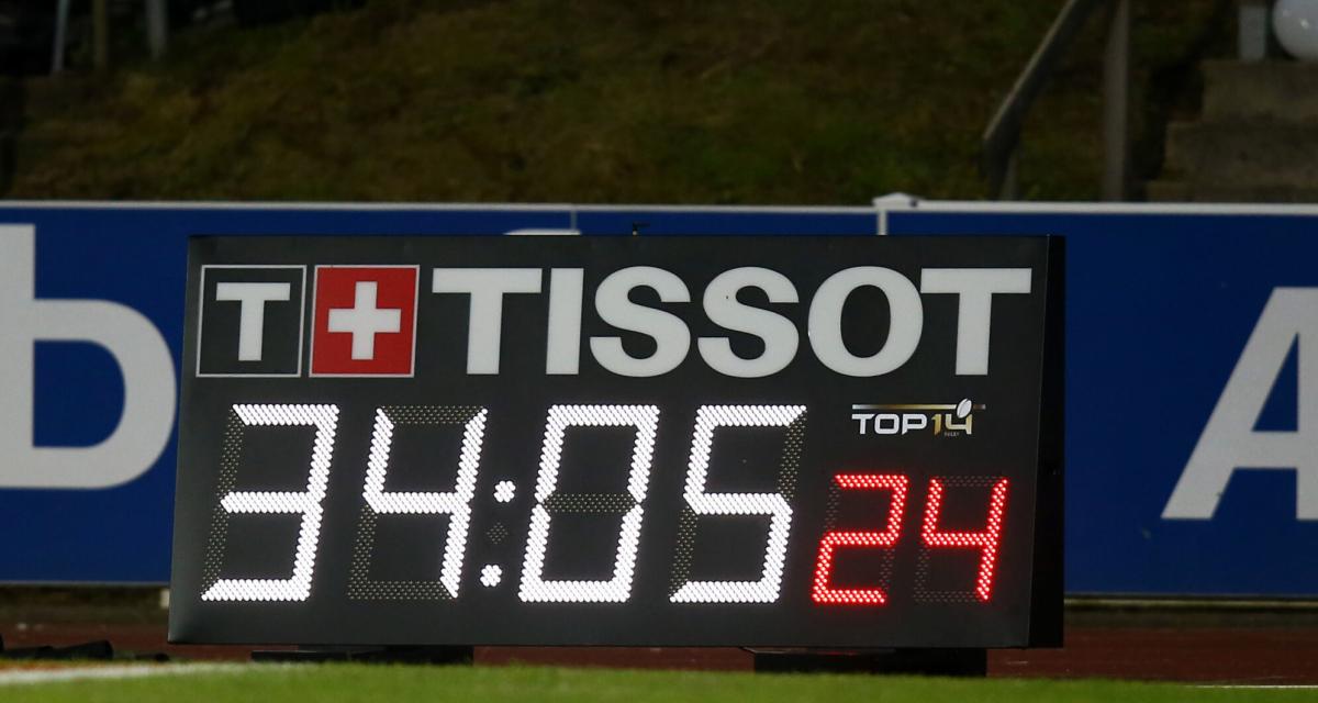 TOP 14 - Le chronomètre sera automatiquement arrêté après chaque pénalité ou transformation !