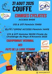 Couffé 31 août 2025 infos de courses cyclistes