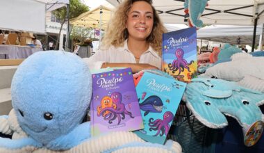 Ninon Biasolo, présente sur les marchés, donne vie à « Poulpo l’écolo » et d’autres personnages dans ses livres pour enfants
