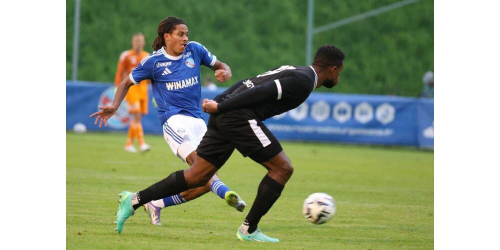 Défaits par l'Udinese (1-2) mercredi, Mathis Amougou et les Strasbourgeois bouclent leur semaine autrichienne par un deuxième test, face aux plus modestes Allemands d'Heidenheim. Photo Vincent Voegtlin