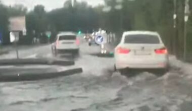 une importante averse engendre des inondations dans les rues de Strasbourg