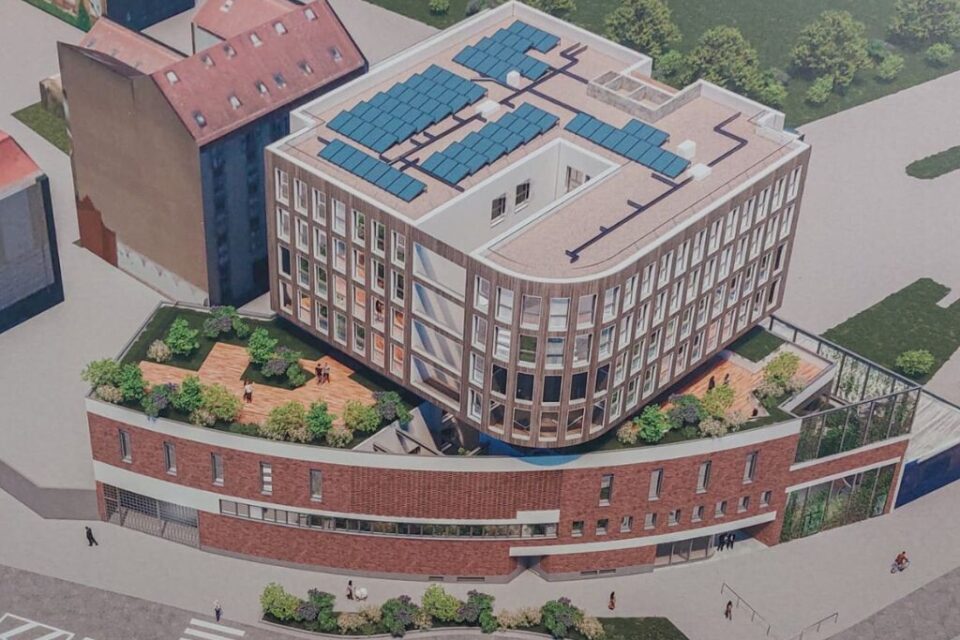 Une salle de sprt, une cuisine commune, un espace de cowirking et une terrasse sera mis à disposition des futurs étudiants et jeunes actifs. 