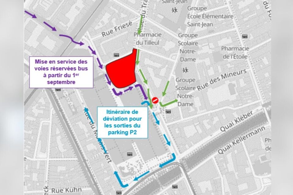 Le circulation dans la rue du Travail sera perturbée dès le 1er septembre. 
