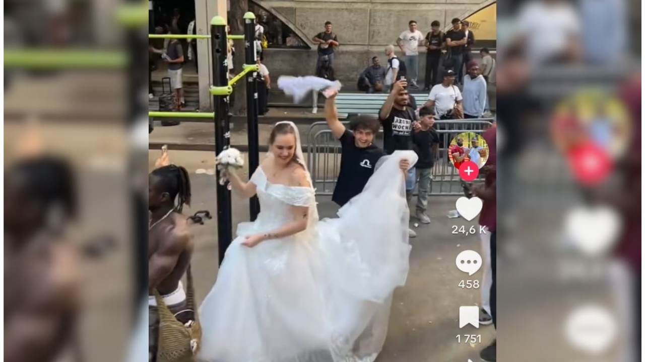 ils célèbrent leur "mariage" dans une célèbre salle de sport en plein air et déchaînent les réseaux