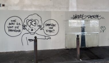 Une œuvre de "Banski" à Marseille à côté du phare de Banksy