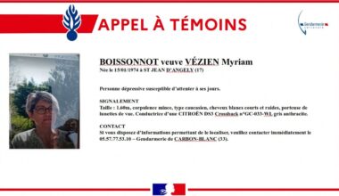 une femme de 51 activement recherchée près de Bordeaux