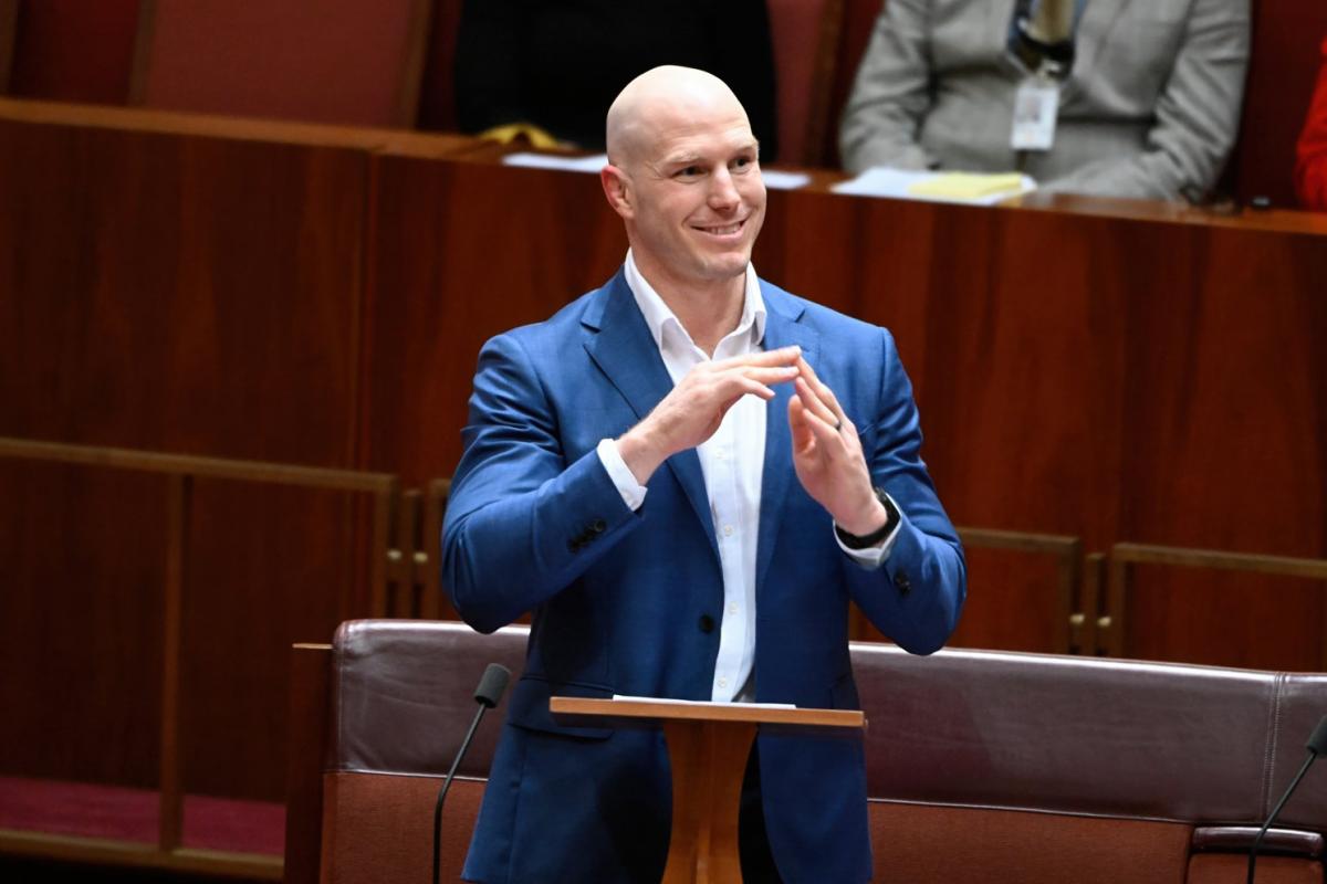 David Pocock, ancien rugbyman devenu sénateur en Australie