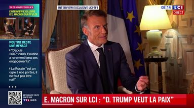 Emmanuel Macron pour TF1-LCI : "Il ne faut pas que la paix (en Ukraine) soit précipitée"