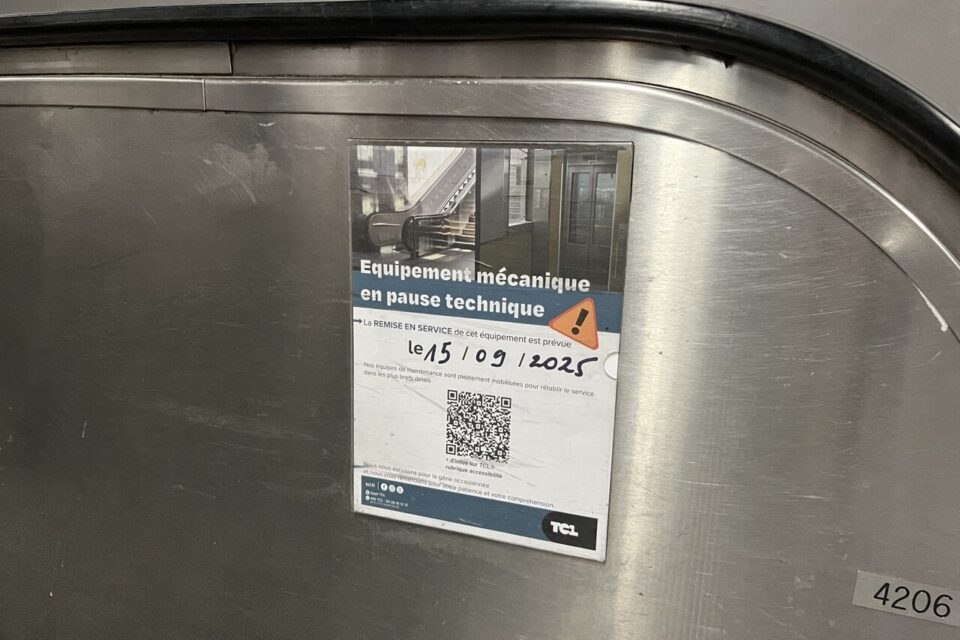 Certains escalators, comme ici au sein de la station 