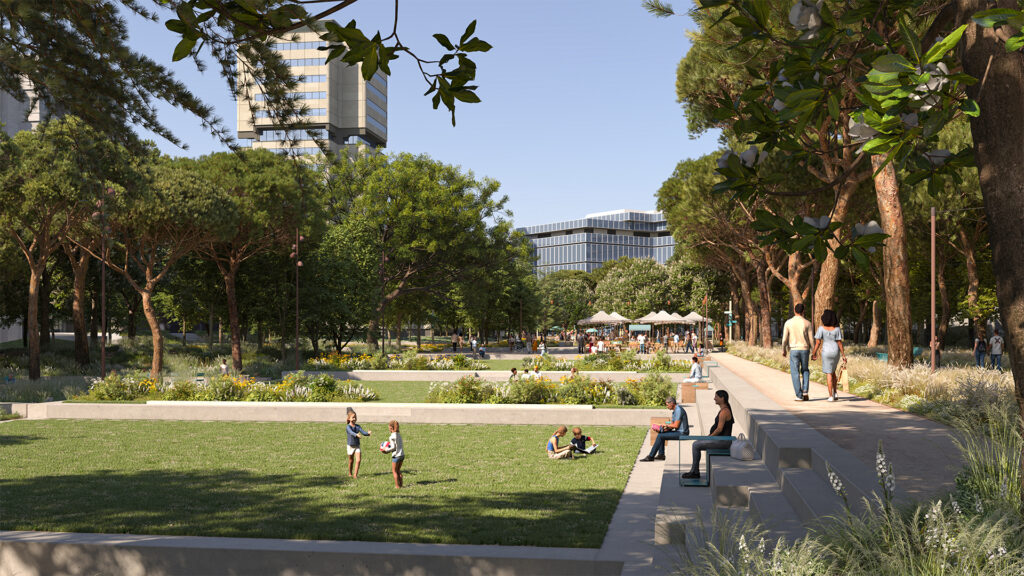 l’esplanade Charles de Gaulle du quartier Mériadeck se métamorphose