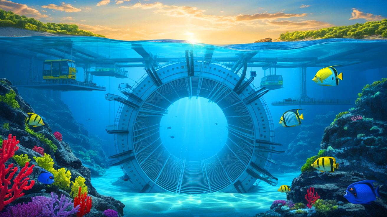 Illustration de la construction du tunnel sous-marin reliant le Maroc à l'Espagne.