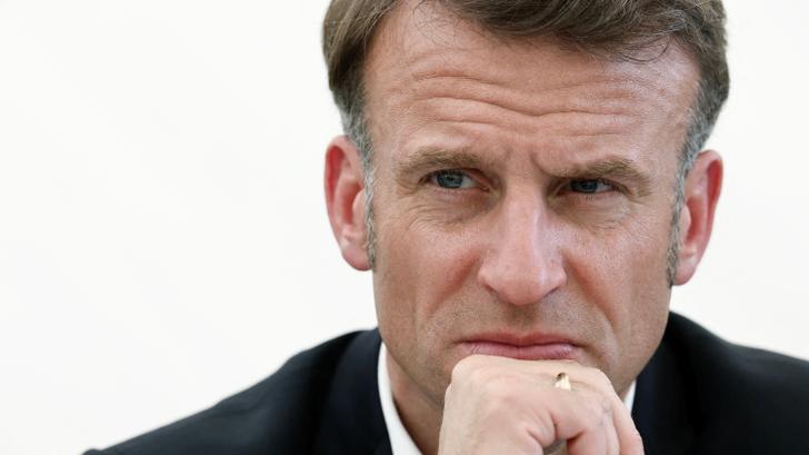 Emmanuel Macron photographié lors de son déplacement en Egypte le 24 avril (illustration)