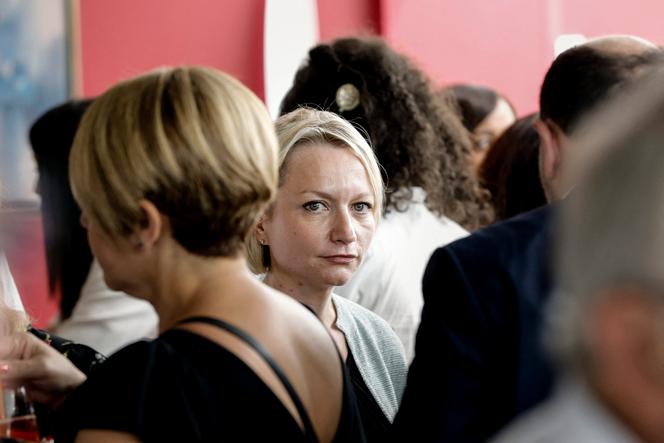 Caroline Collomb, lors de la la première réunion de l'association Prendre un temps d’avance, lancée par l’ancien maire de Lyon et ministre de l’intérieur Gérard Collomb, à Lyon, le 7 juillet 2018.