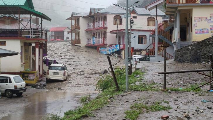 Une coulée de boue meurtrière a touché mardi la localité de Dharali, en Inde.