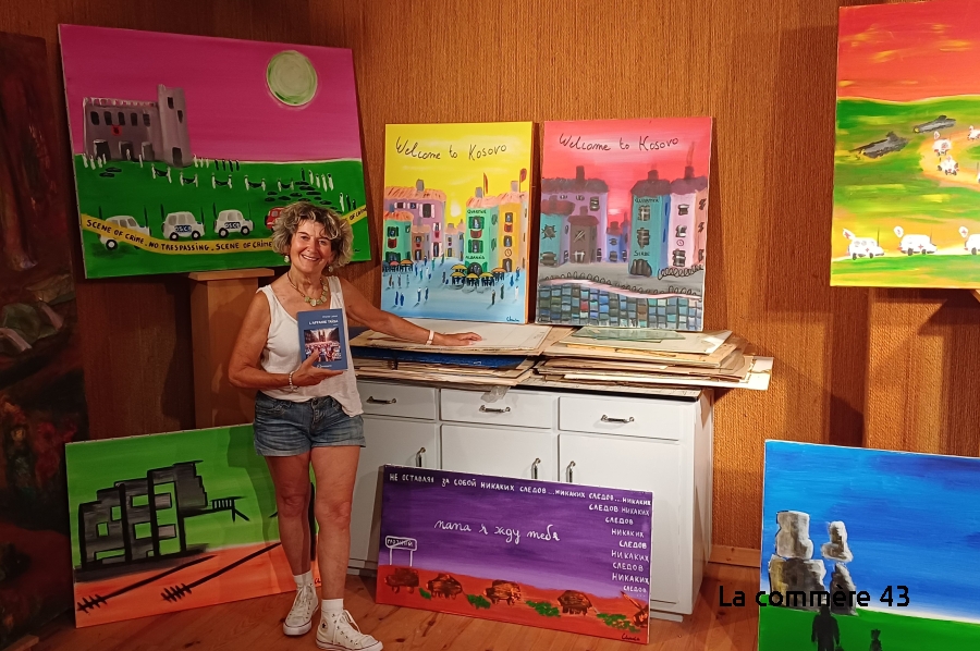 Le Chambon-sur-Lignon : elle expose et vend ses peintures réalisées dans des zones de guerre