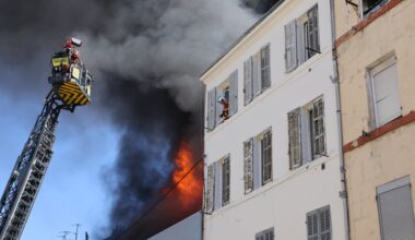 Un incendie en cours dans le quartier des Crottes à Marseille