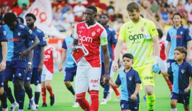 Le groupe de l’AS Monaco pour le choc en déplacement à Lille
