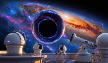 Illustration de l'étude avancée du trou noir Sagittarius A* grâce à l'intelligence artificielle.