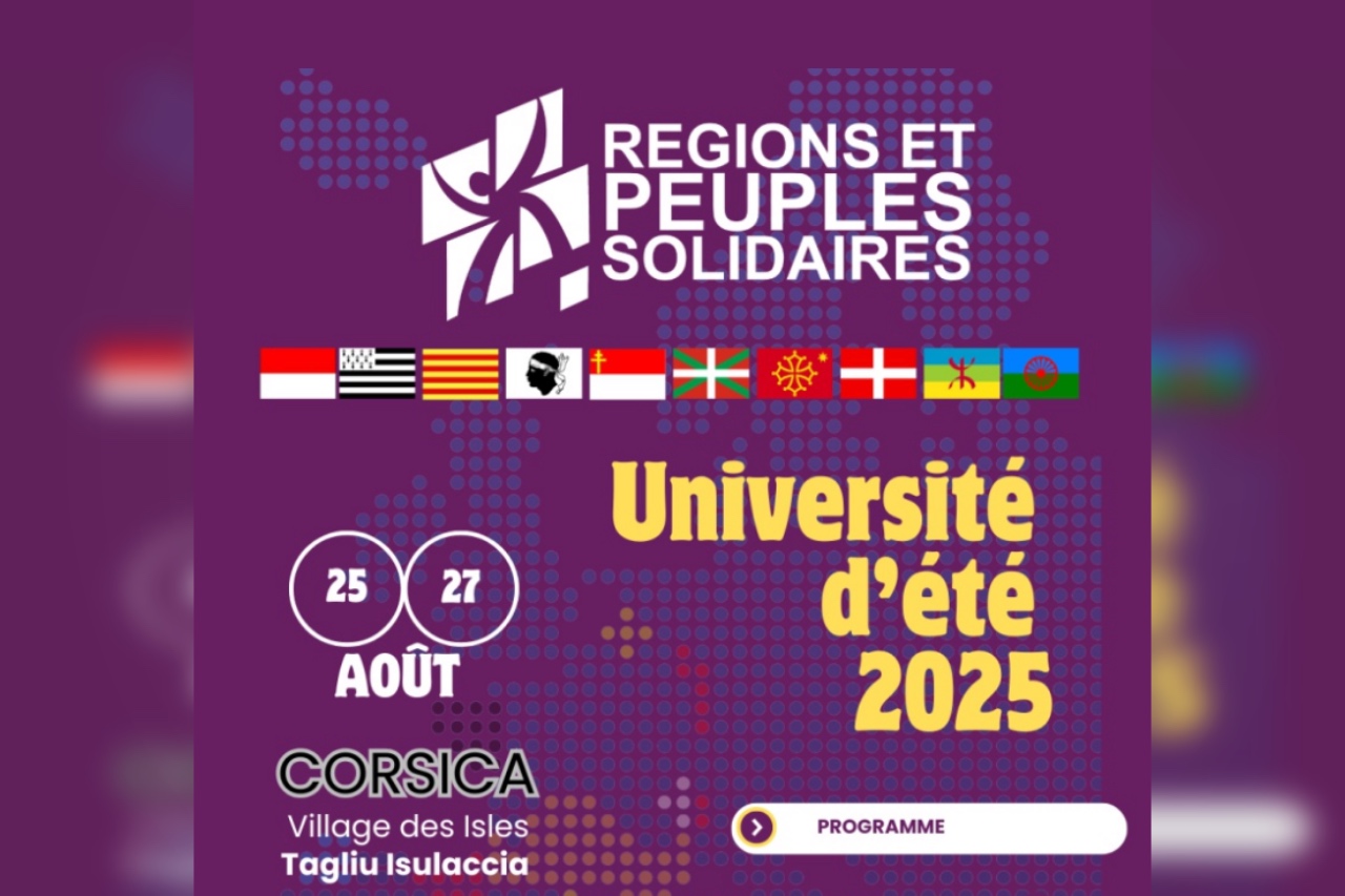 NANTES : Université d'été 2025 de Régions et Peuples Solidaires, le programme