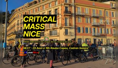 NICE : J-1 avant la Critical Mass du mois d'août !