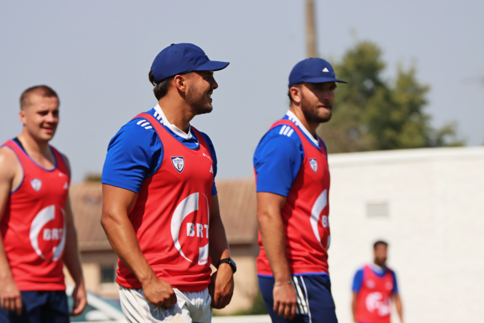 Baptiste Serrano, au premier plan, rayonne sous les couleurs de Colomiers.