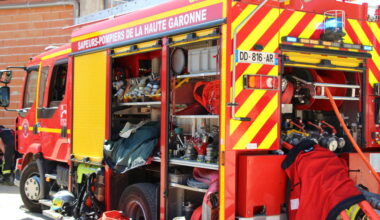 Près de Toulouse. Une maison entièrement ravagée par les flammes