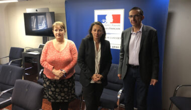 © Denis Trossero - Jean-Marc Arnaud ( ici à droite), aux côtés de l'ancienne procureure de Marseille Dominique Laurens (à gauche) et de l'ex-présidente du tribunal Isabelle Gorce (au centre).